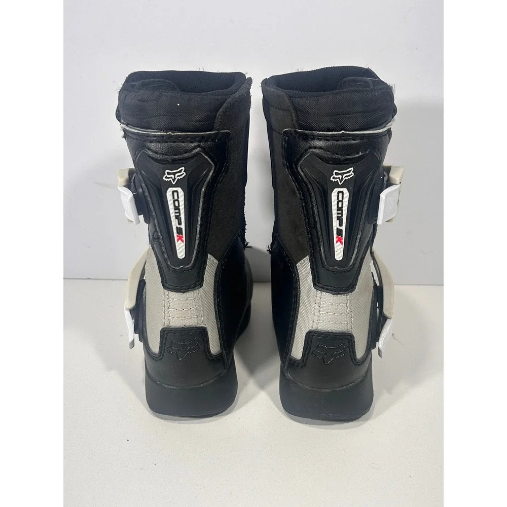 Fox Racing Kids Comp 5K Motocross Boots Black White Silver K11 EU 29 ECP18-FOS